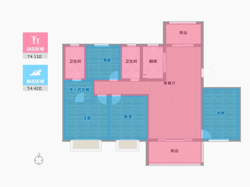 四川省-眉山市-武阳倾城-114.02-户型库-动静分区