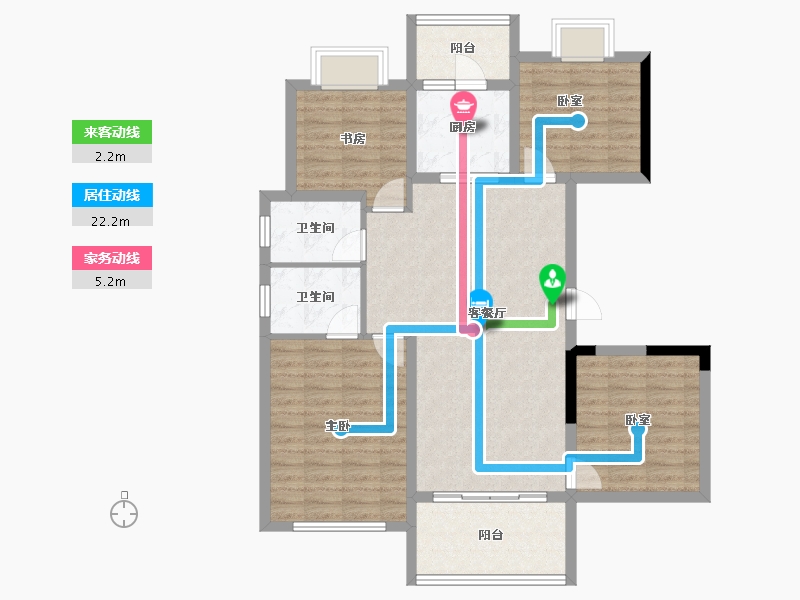 四川省-眉山市-武阳倾城-101.61-户型库-动静线