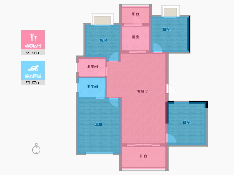 四川省-眉山市-武阳倾城-101.61-户型库-动静分区