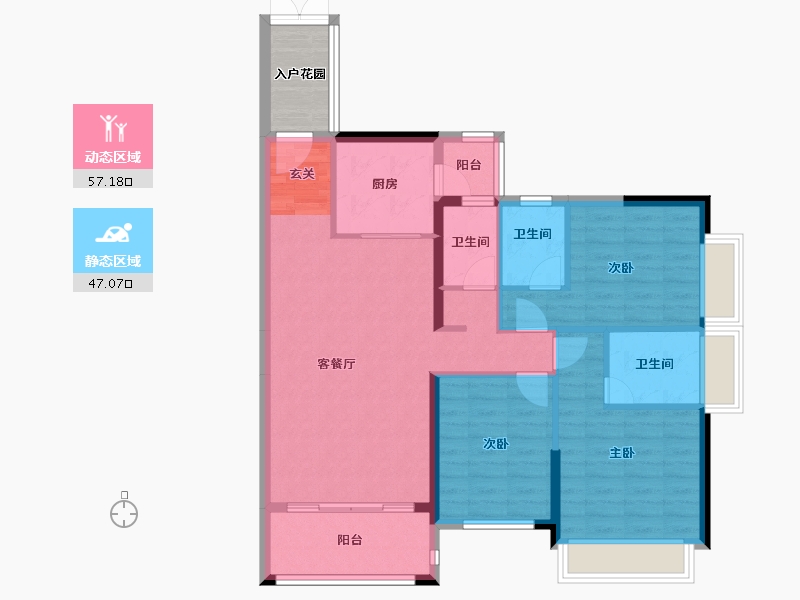 广东省-湛江市-嘉豪城市花园-98.02-户型库-动静分区