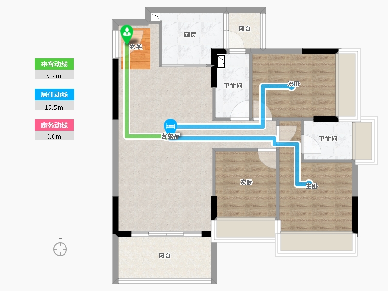 广东省-湛江市-福祥花园-88.00-户型库-动静线