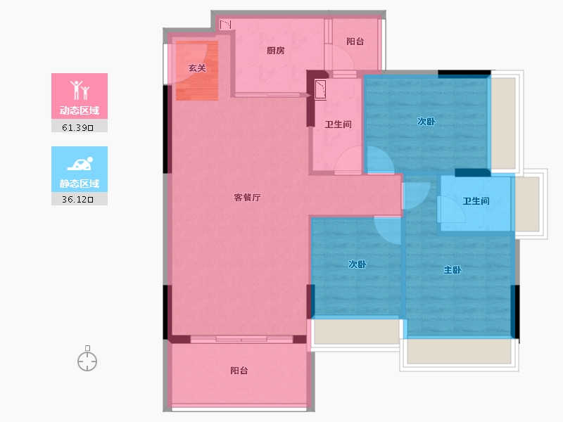 广东省-湛江市-福祥花园-88.00-户型库-动静分区