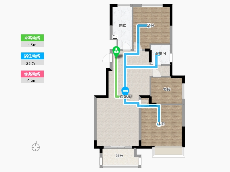 江苏省-扬州市-中信泰富锦园-92.00-户型库-动静线