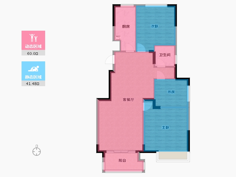 江苏省-扬州市-中信泰富锦园-92.00-户型库-动静分区