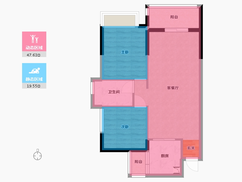 广东省-清远市-英德富力金禧花园-60.00-户型库-动静分区