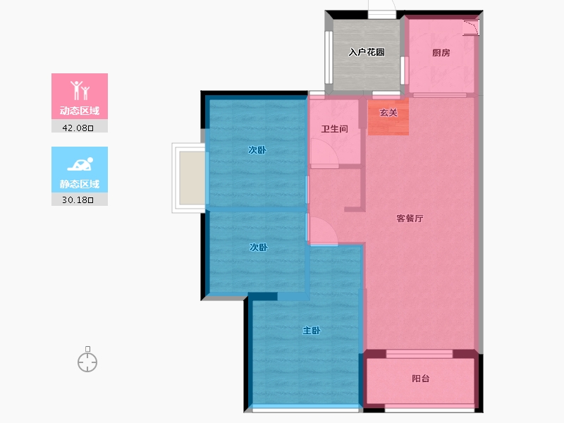 广东省-清远市-英德富力金禧花园-68.79-户型库-动静分区