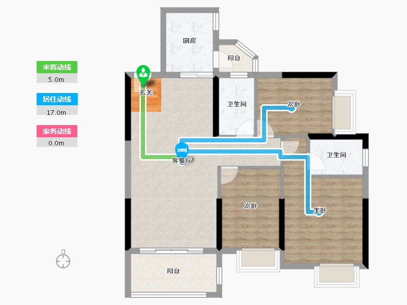 广东省-湛江市-碧海金岸花园-92.73-户型库-动静线