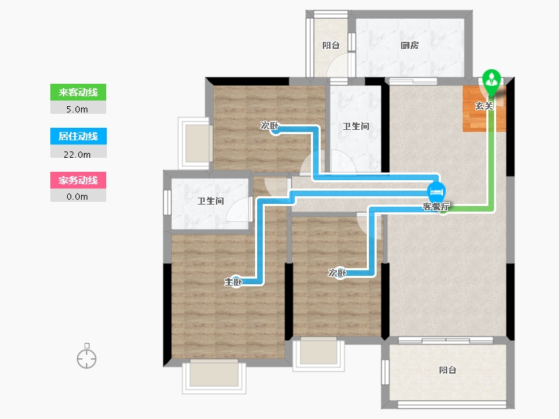 广东省-湛江市-碧海金岸花园-93.38-户型库-动静线