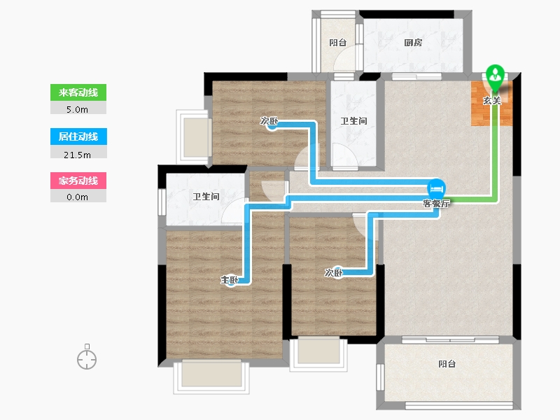 广东省-湛江市-碧海金岸花园-92.07-户型库-动静线