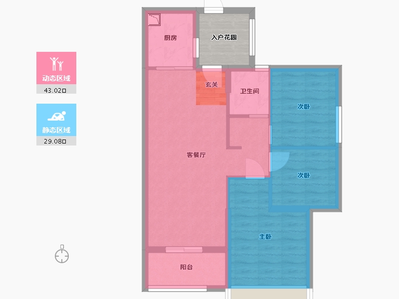 广东省-清远市-英德富力金禧花园-68.80-户型库-动静分区