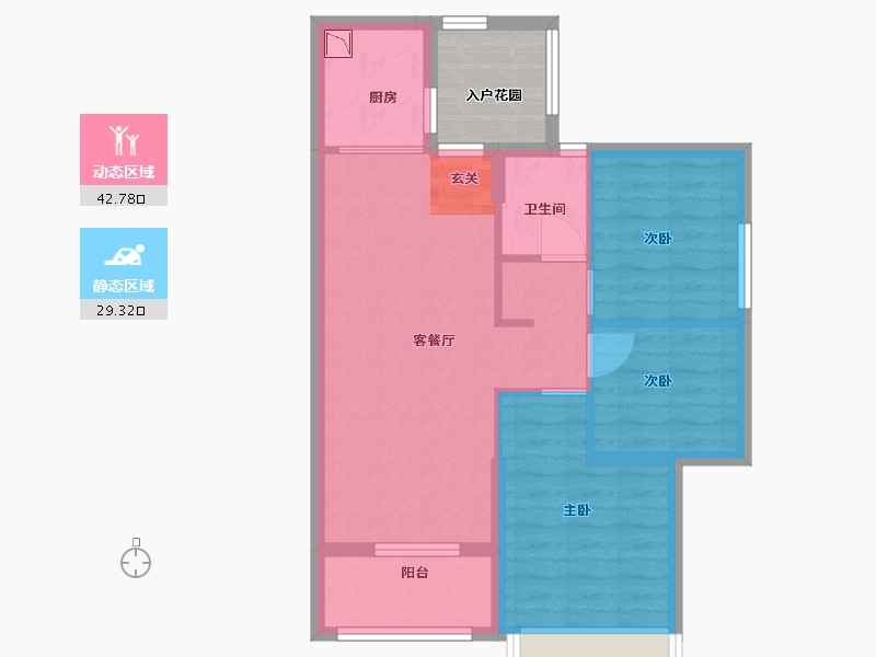 广东省-清远市-英德富力金禧花园-68.80-户型库-动静分区