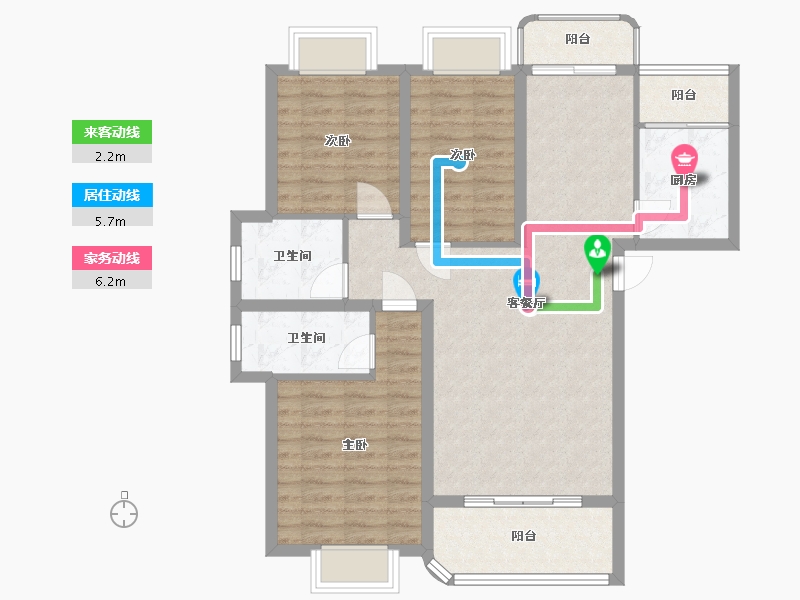 湖南省-郴州市-银都一品3期-92.29-户型库-动静线