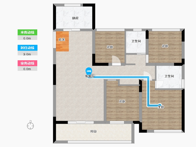 河南省-信阳市-尚亿悦府-110.40-户型库-动静线