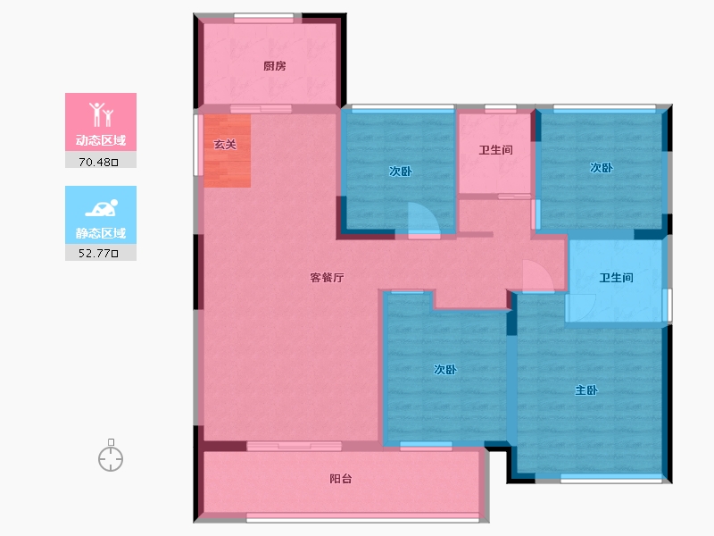 河南省-信阳市-尚亿悦府-110.40-户型库-动静分区