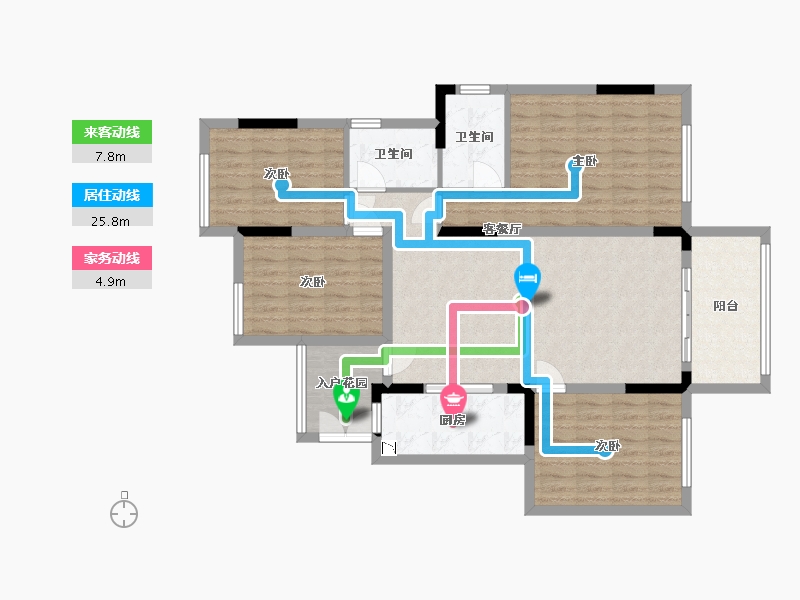 重庆-重庆市-中交漫山-111.24-户型库-动静线