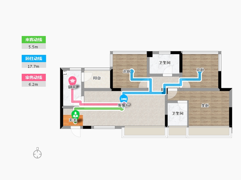 四川省-德阳市-欢乐颂-84.44-户型库-动静线