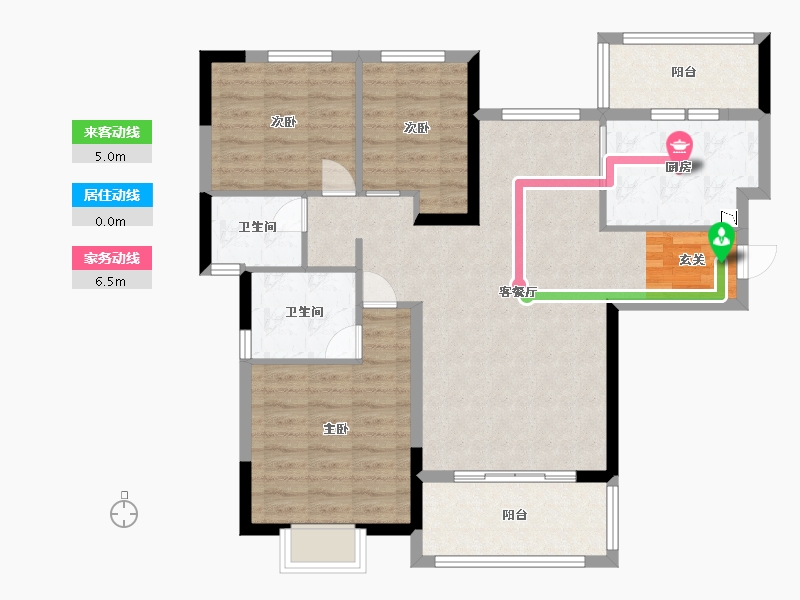 江苏省-南京市-恒大湖山半岛-94.26-户型库-动静线