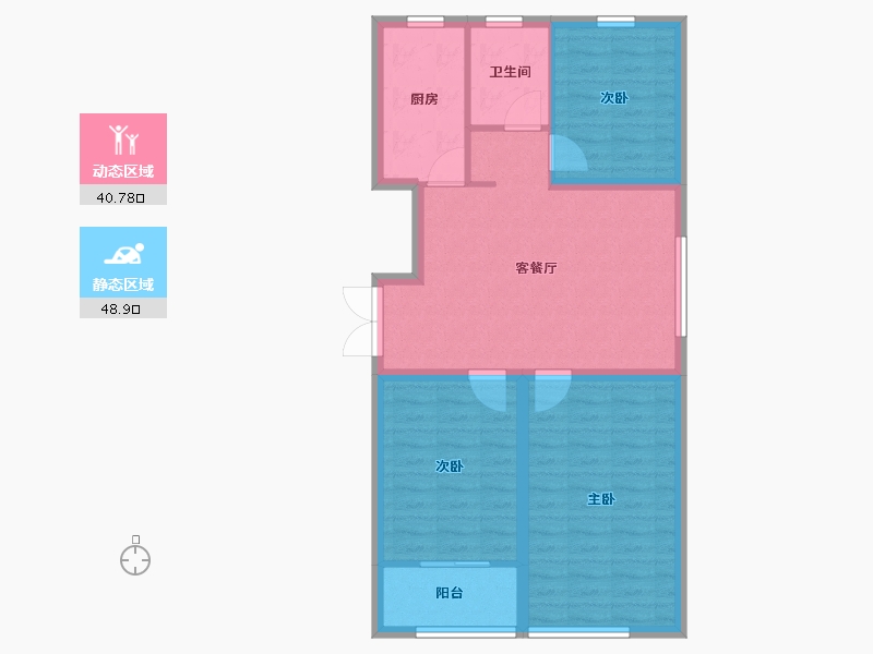 山东省-潍坊市-华安紫宸公馆-80.80-户型库-动静分区