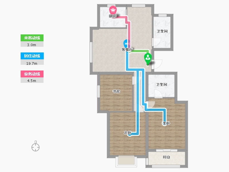 山东省-菏泽市-西湖豪园-91.22-户型库-动静线