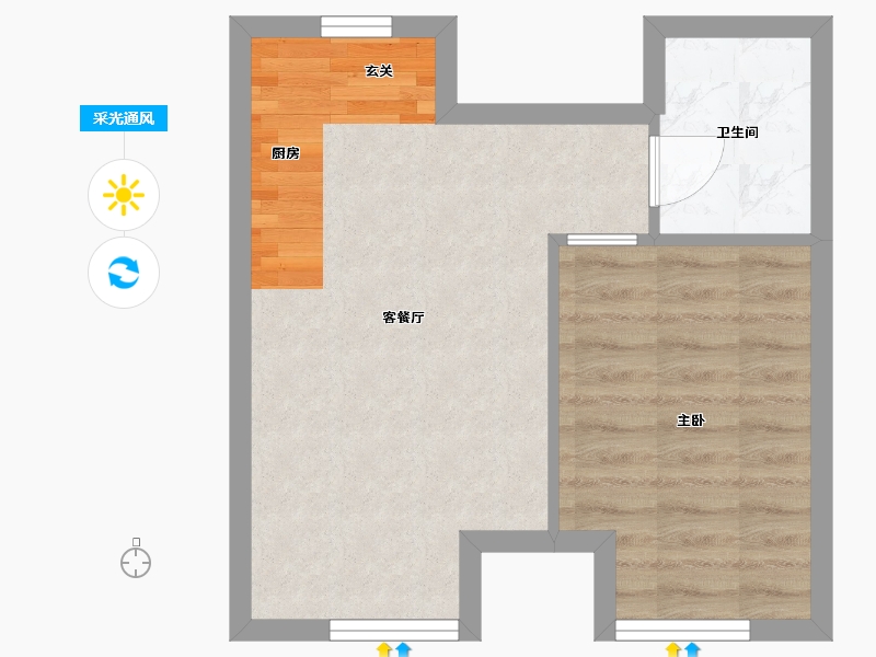 陕西省-西安市-隆基泰和铂悦山铂寓-40.00-户型库-采光通风