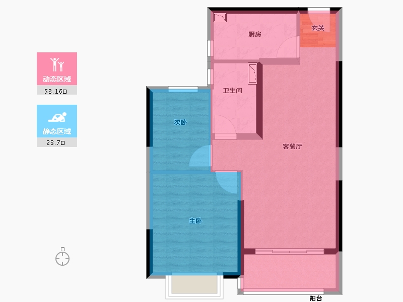 广西壮族自治区-北海市-北海恒大御景半岛三期御景湾-68.80-户型库-动静分区