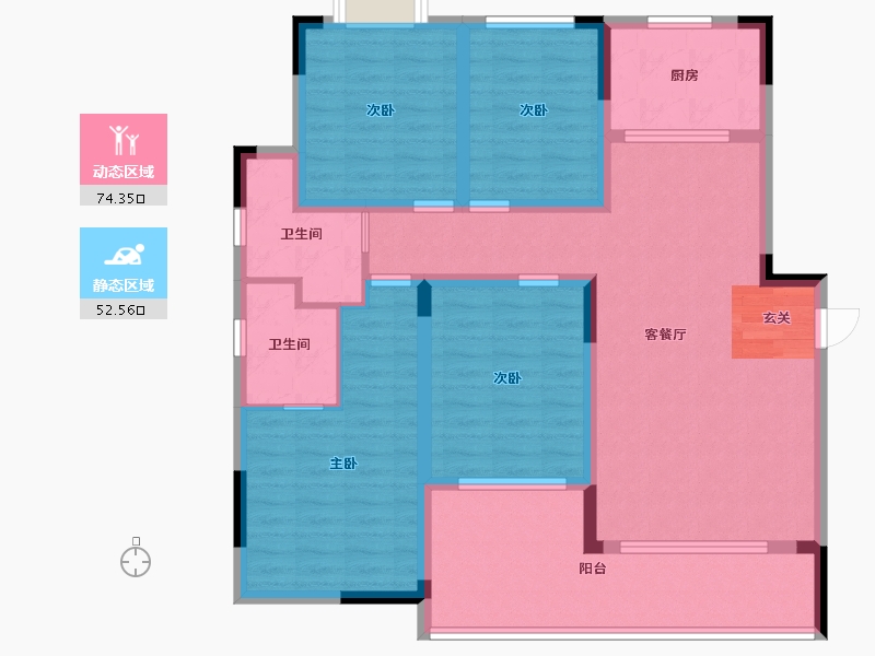 江西省-宜春市-田园壹品居-113.60-户型库-动静分区