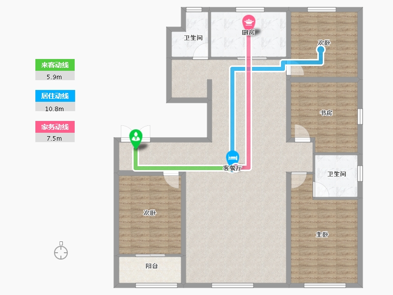 山东省-潍坊市-金帝惠贤府-143.20-户型库-动静线