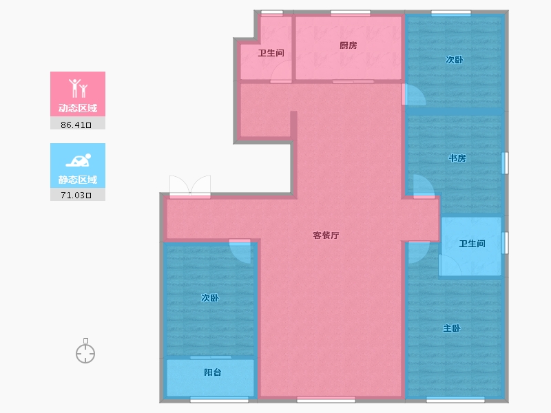 山东省-潍坊市-金帝惠贤府-143.20-户型库-动静分区