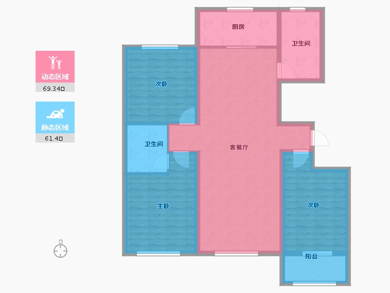 山东省-潍坊市-和佳御园-118.40-户型库-动静分区