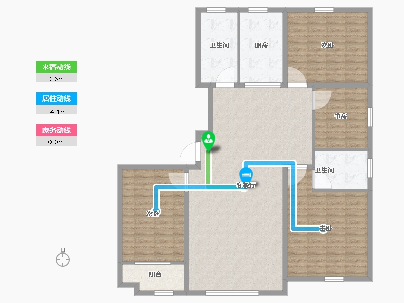 山东省-潍坊市-中阳东明学府-131.21-户型库-动静线