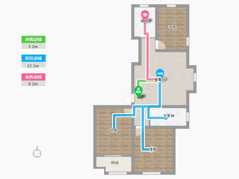 山东省-潍坊市-中阳东明学府-74.36-户型库-动静线