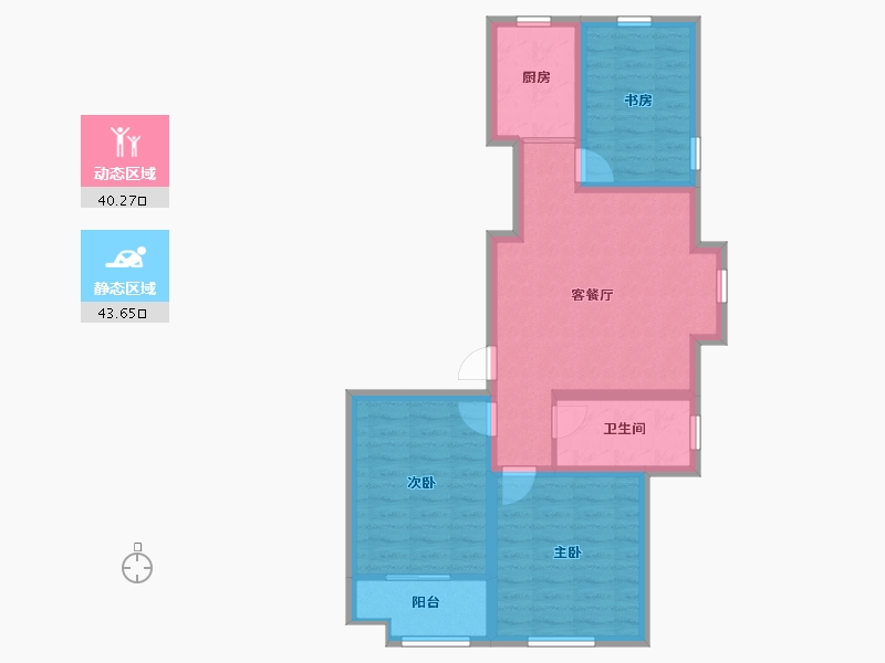 山东省-潍坊市-中阳东明学府-74.36-户型库-动静分区