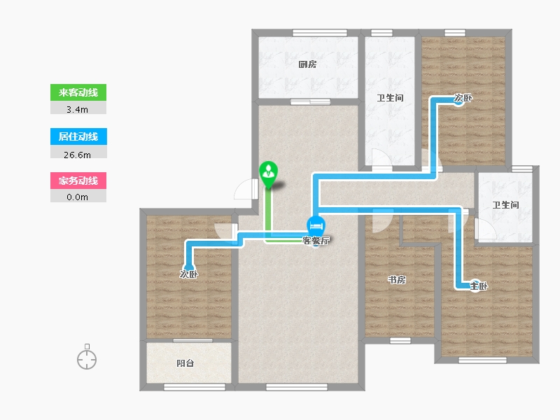 山东省-潍坊市-中阳东明学府-132.80-户型库-动静线