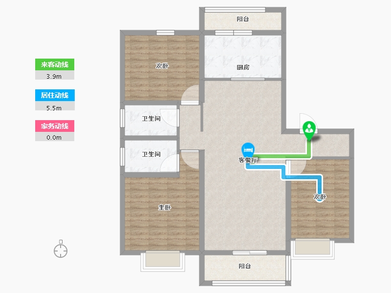 山东省-潍坊市-秀兰青州府-112.81-户型库-动静线