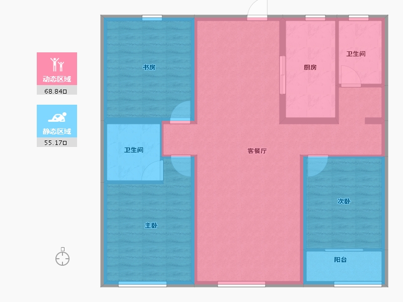 山东省-潍坊市-金帝惠贤府-112.00-户型库-动静分区