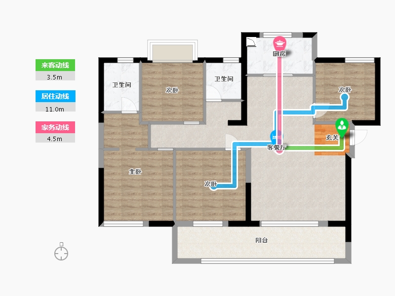 福建省-福州市-中发首府-104.00-户型库-动静线