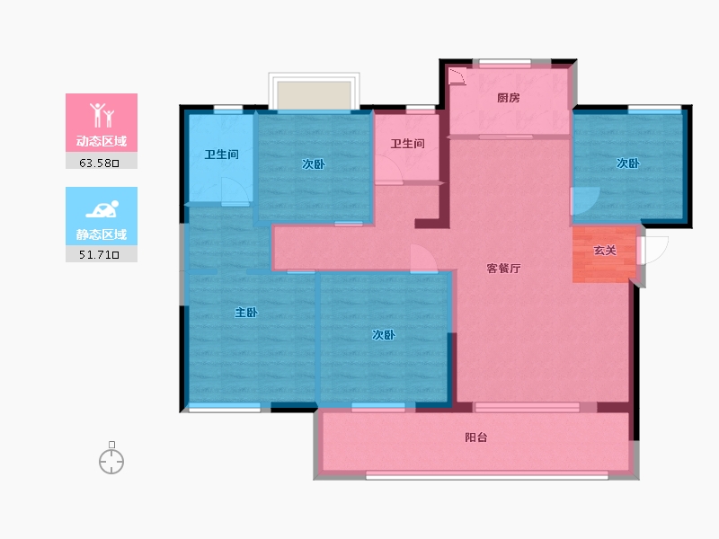 福建省-福州市-中发首府-104.00-户型库-动静分区