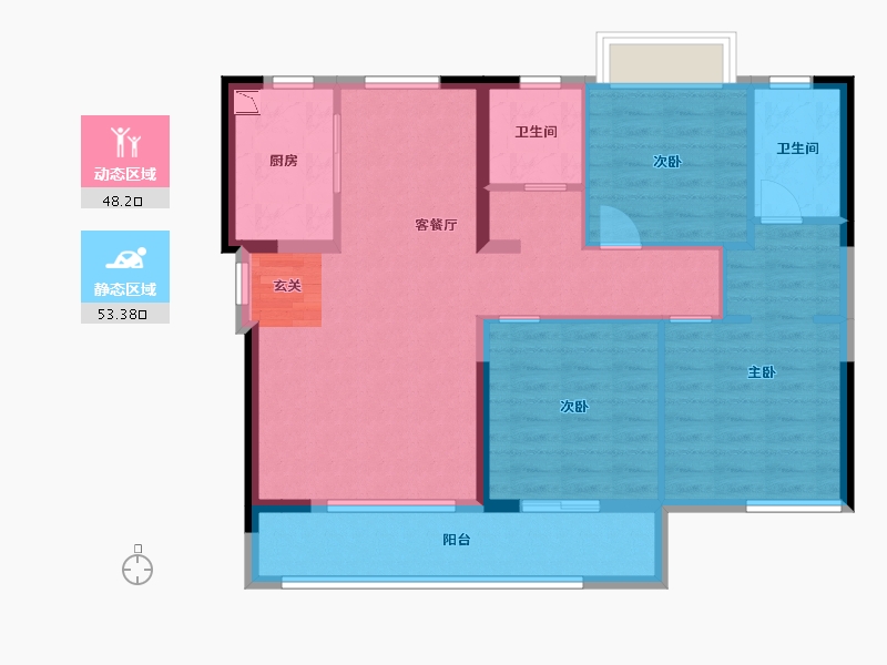 福建省-福州市-中发首府-91.20-户型库-动静分区