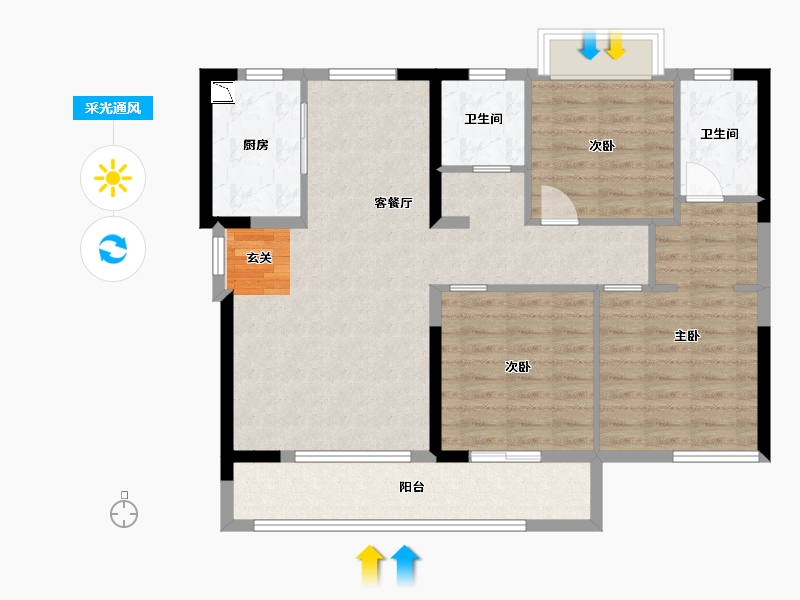 福建省-福州市-中发首府-91.20-户型库-采光通风