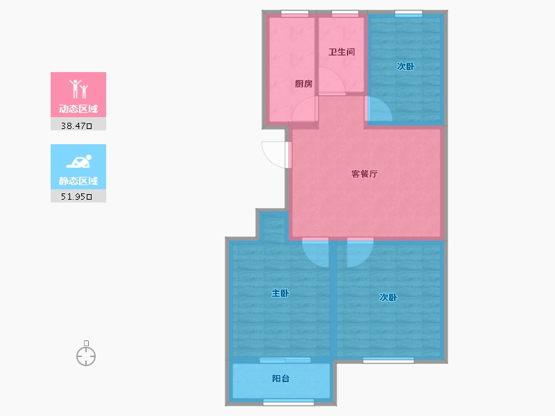 山东省-潍坊市-和佳御园-80.81-户型库-动静分区