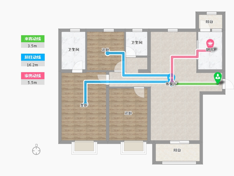 山东省-潍坊市-秀兰青州府-104.00-户型库-动静线