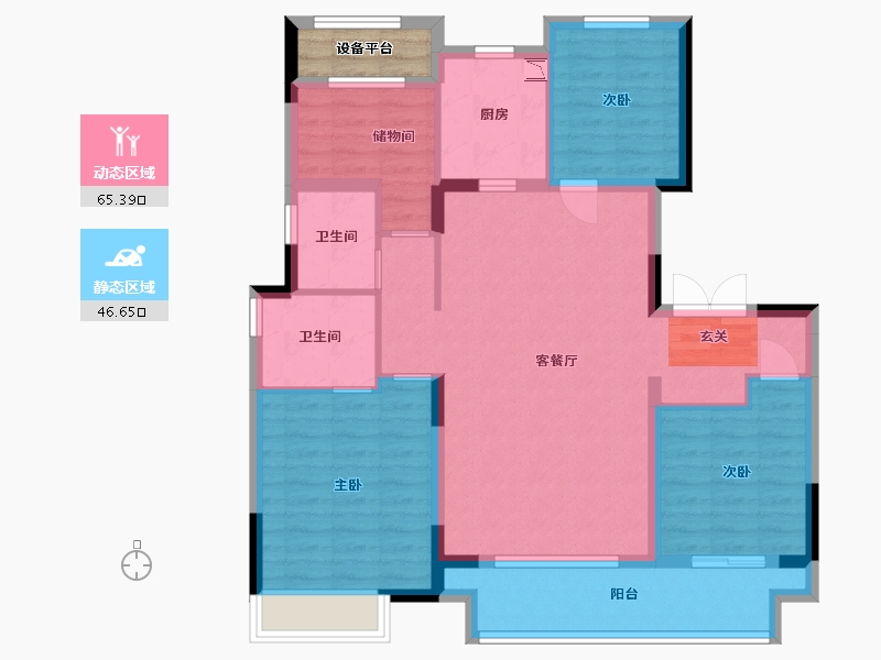 浙江省-湖州市-湖州丝绸小镇-103.20-户型库-动静分区