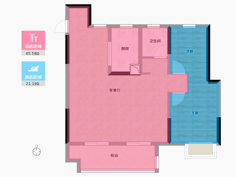 安徽省-合肥市-金科集美天辰-77.60-户型库-动静分区