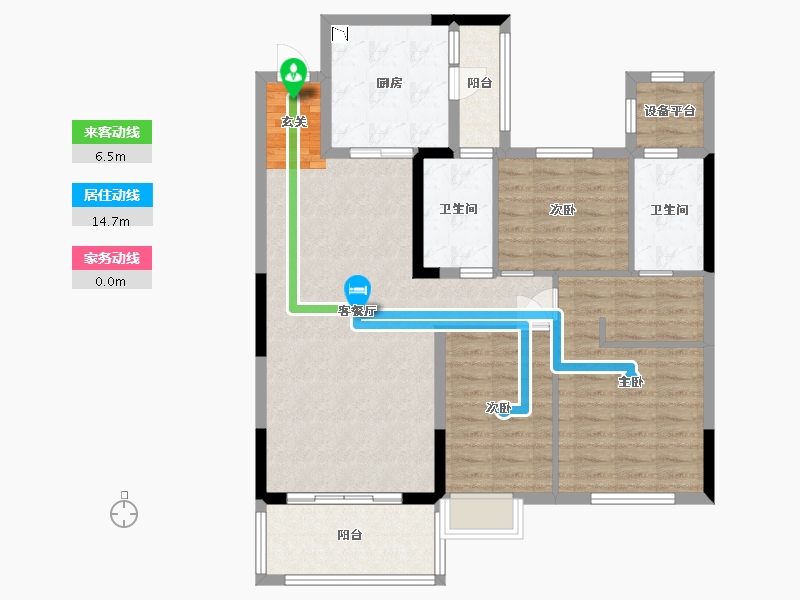 浙江省-湖州市-恒大金陵悦府-102.40-户型库-动静线