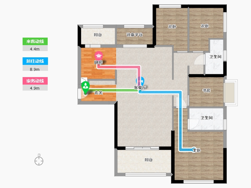 浙江省-湖州市-恒大金陵悦府-112.80-户型库-动静线