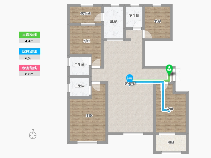 山东省-潍坊市-金庆御花园-109.70-户型库-动静线