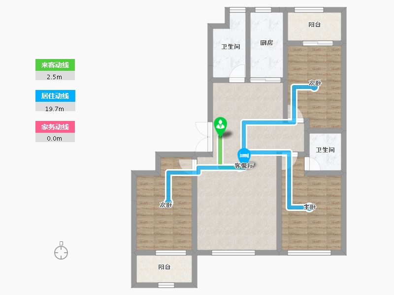 山东省-潍坊市-金庆御花园-89.69-户型库-动静线