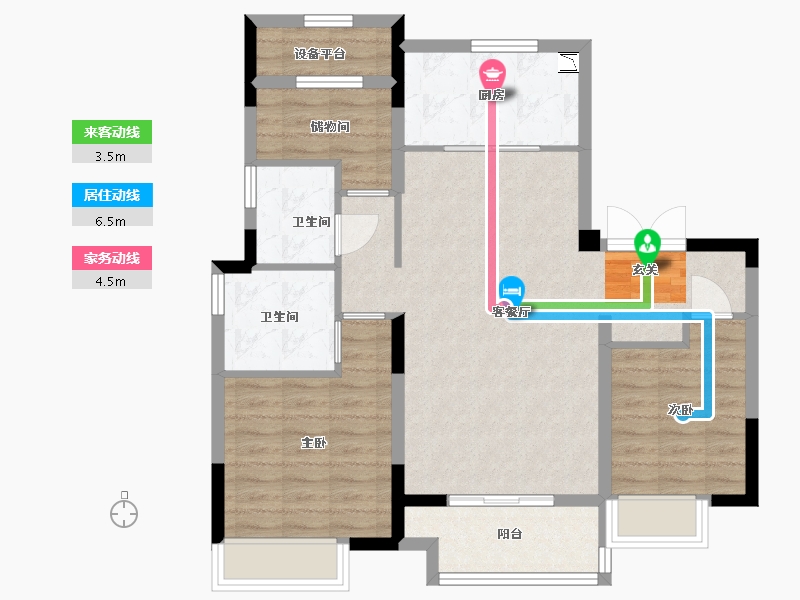 浙江省-湖州市-湖州丝绸小镇-84.08-户型库-动静线