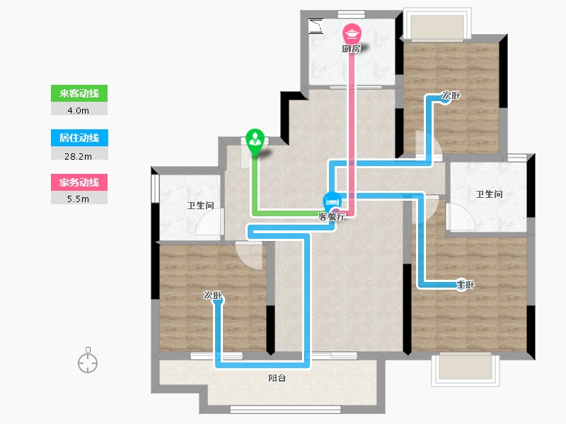 江西省-赣州市-金科高速集美天宸-96.80-户型库-动静线