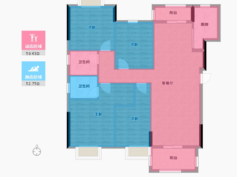 江西省-赣州市-学府世家-101.60-户型库-动静分区